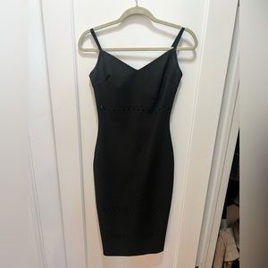 Elizabeth and James size 4 black tight midi dress